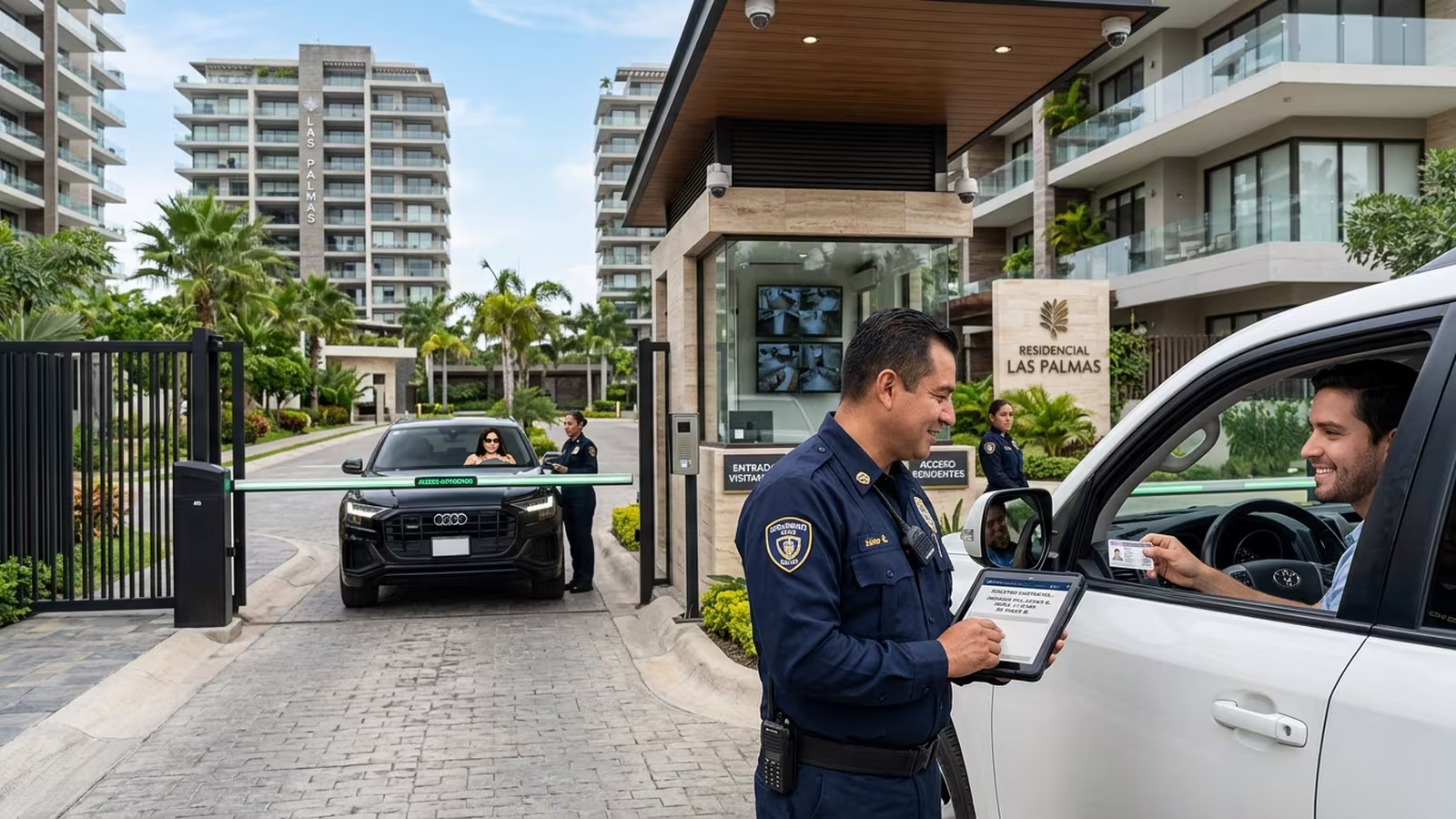 Control de acceso de visitantes en un condominio