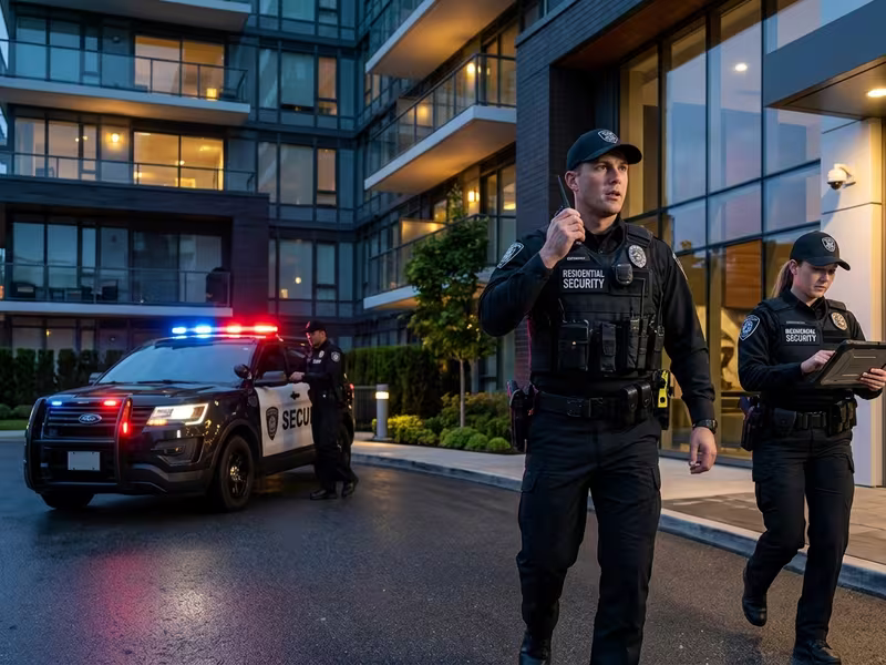 Equipo de respuesta a emergencias en condominio